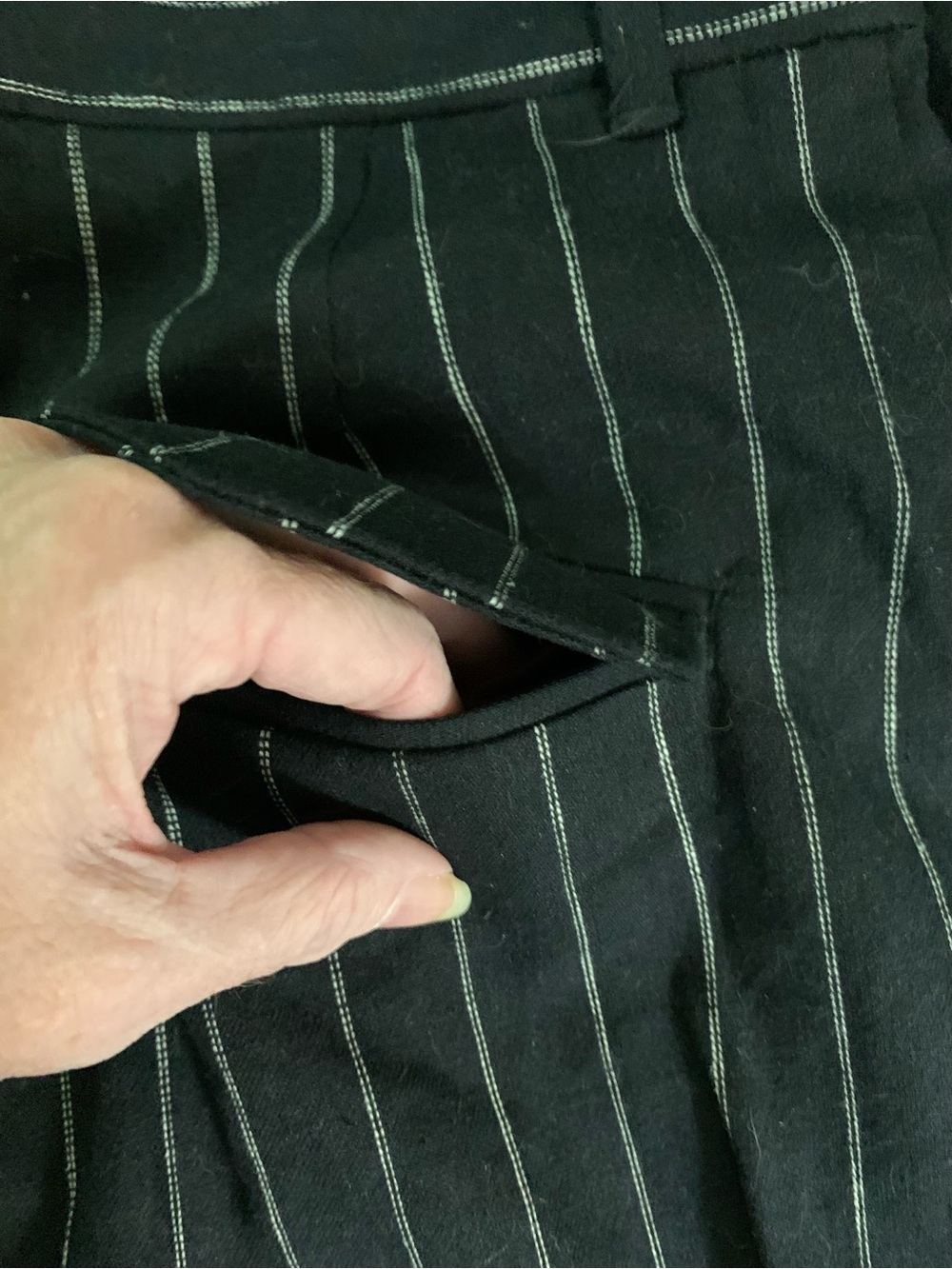 Banana Republic Black Pinstripe Flat Front Shorts - Picture 7 of 8